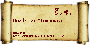 Buzásy Alexandra névjegykártya