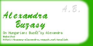 alexandra buzasy business card